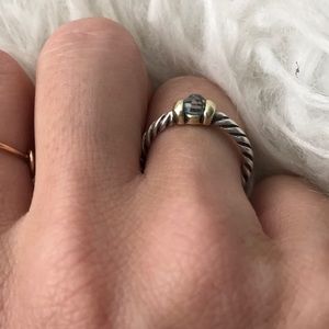 Petite David Yurman Blue Topaz Ring